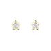 Boucles D'oreilles Puces Elais Etoile 0 Or Jaune Strass - Clous d'oreilles Femme | Histoire d’Or