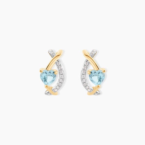 Cr&eacute;oles Clothilde Or Jaune Topaze Oxyde De Zirconium - Boucles d'oreilles cr&eacute;oles Femme | Histoire d&rsquo;Or