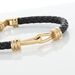 Bracelet Plaqué Or Rodolf Cuir - Bracelets cordon Homme | Histoire d’Or