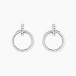 Boucles D'oreilles Puces Melissande Or Blanc Diamant - Clous d'oreilles Femme | Histoire d&rsquo;Or