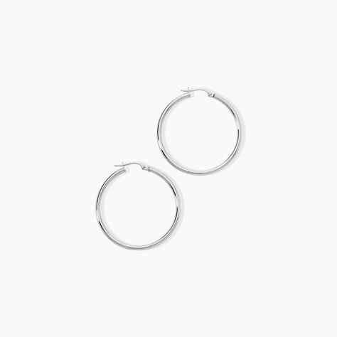 Cr&eacute;oles Verania Or Blanc - Boucles d'oreilles cr&eacute;oles Femme | Histoire d&rsquo;Or