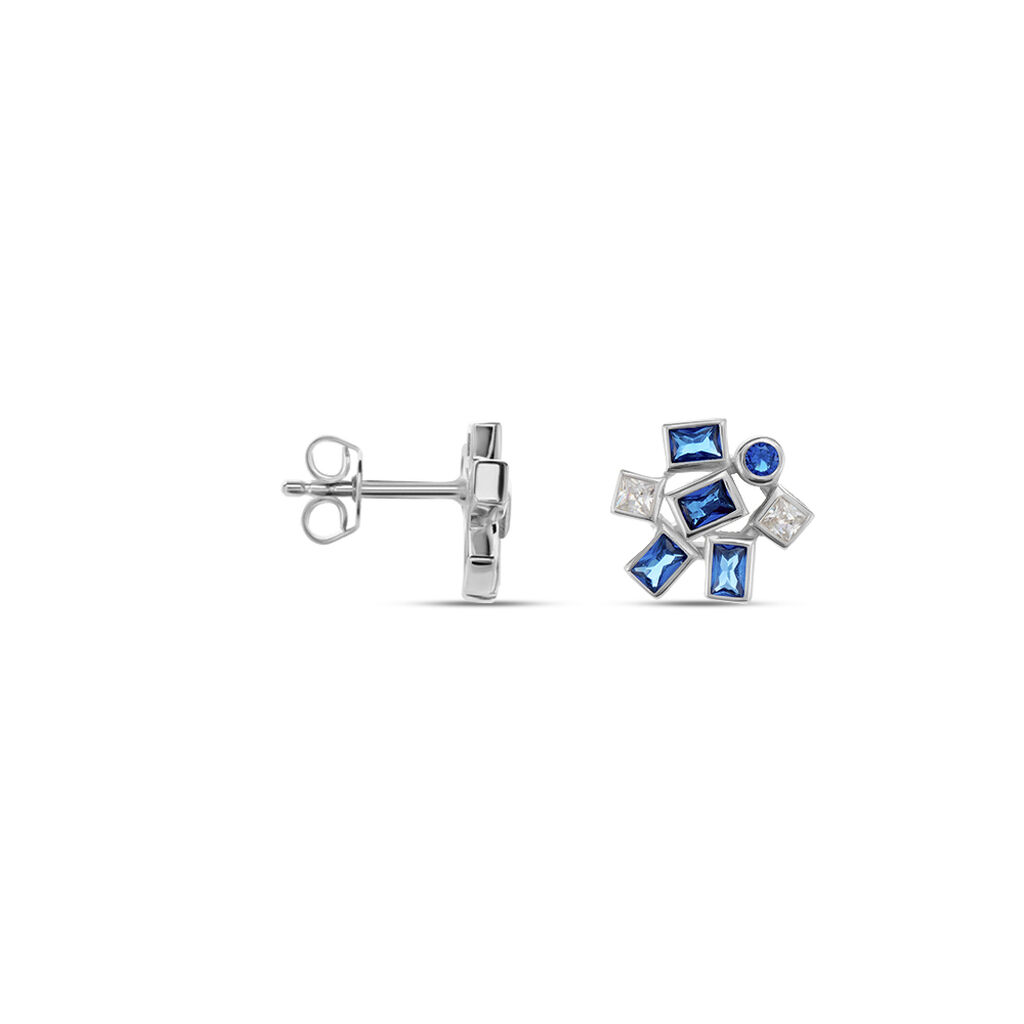 Boucles D'oreilles Puces Argent Iban Spinelles Oxydes - Boucles d'oreilles fantaisie Femme | Histoire d’Or