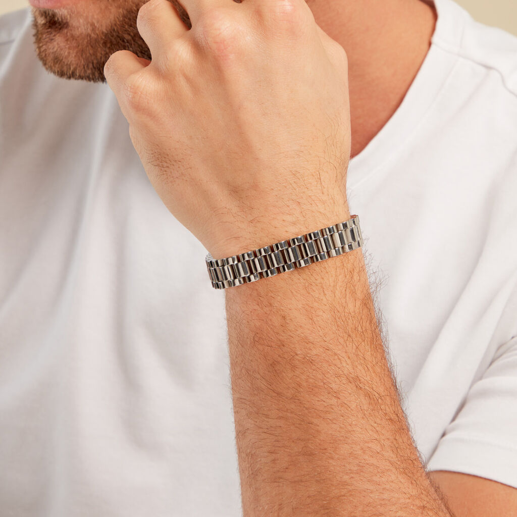 Bracelet Najac Acier Blanc - Bracelets Homme | Histoire d’Or