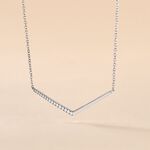 Collier Emea Argent Blanc Oxyde De Zirconium - Colliers fantaisie Femme | Histoire d&rsquo;Or
