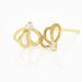 Boucles D'oreilles Puces Eleanor Fleur Or Jaune Oxyde De Zirconium - Clous d'oreilles Femme | Histoire d’Or