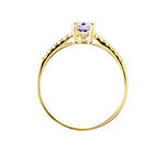 Bague Or Jaune Manon Am&eacute;thyste - Bagues solitaires Femme | Histoire d&rsquo;Or
