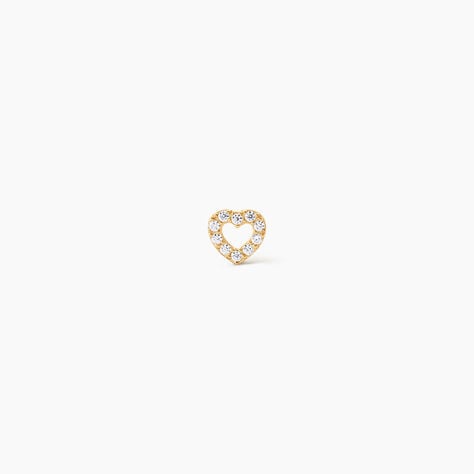 Boucle D'oreille Puce Unitaire Howie Or Jaune Oxyde De Zirconium - Piercings d'oreilles Femme | Histoire d&rsquo;Or