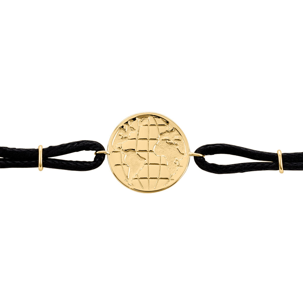 Bracelet Alfeo Plaque Or Doré - Bracelets cordon Homme | Histoire d’Or