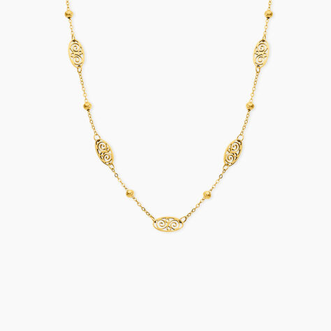 Collier Aurore Acier Jaune - Bijoux sans pierre Femme | Histoire d&rsquo;Or