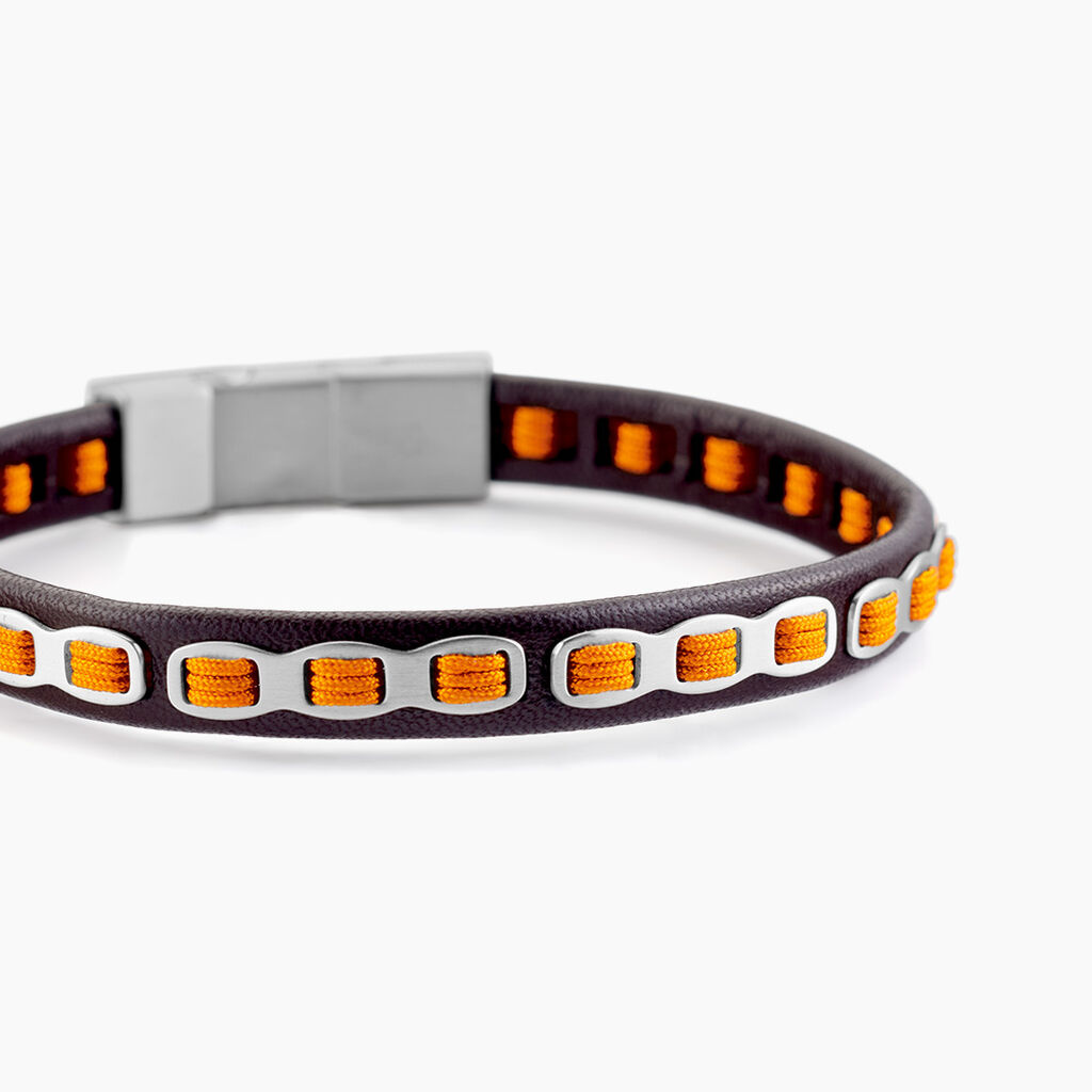 Bracelet Cuir De Vache Marron - Bracelets cordon Homme | Histoire d&rsquo;Or