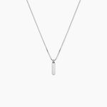 Collier Messenger Argent Blanc - Bijoux sans pierre Homme | Histoire d&rsquo;Or