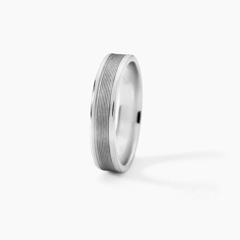 Alliance Aelyne Argent Blanc - Alliances duo Homme | Histoire d&rsquo;Or