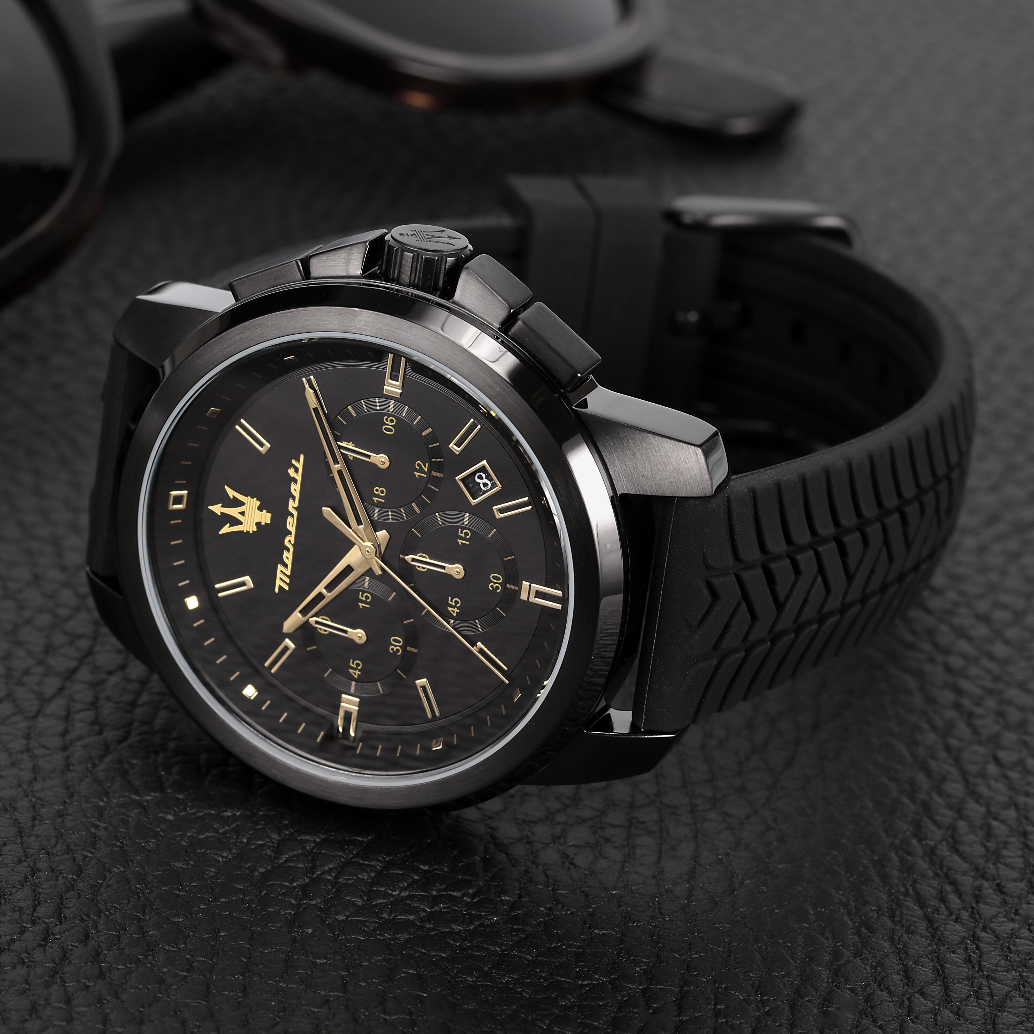 Montre Maserati Successo Chrono Noir - Id&eacute;es cadeaux Homme | Histoire d&rsquo;Or