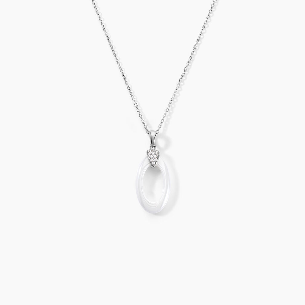 Collier Peer Argent Blanc Oxyde De Zirconium - Colliers fantaisie Femme | Histoire d’Or