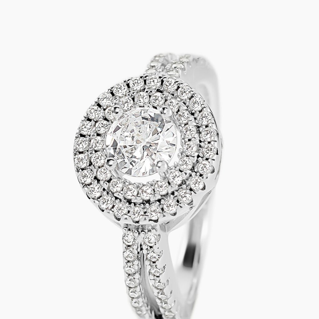 Bague Marie-felix Argent Blanc Oxyde De Zirconium - Bagues solitaires Femme | Histoire d&rsquo;Or