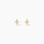 Boucles D'Oreilles Puces Nawelle Or Jaune Oxyde De Zirconium - Clous d'oreilles Femme | Histoire d&rsquo;Or