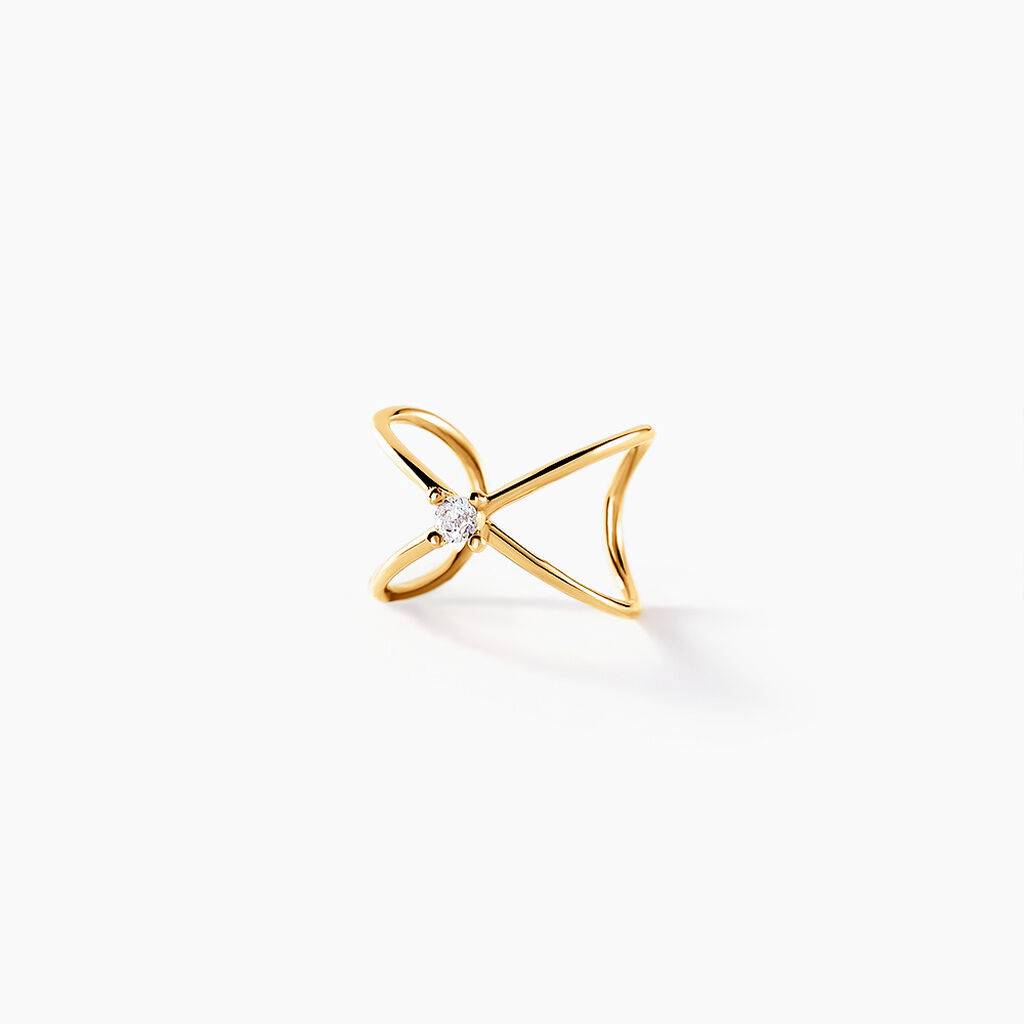 Bague D'oreille Unitaire Lenz Or Jaune Oxyde De Zirconium - Ear cuffs Femme | Histoire d&rsquo;Or