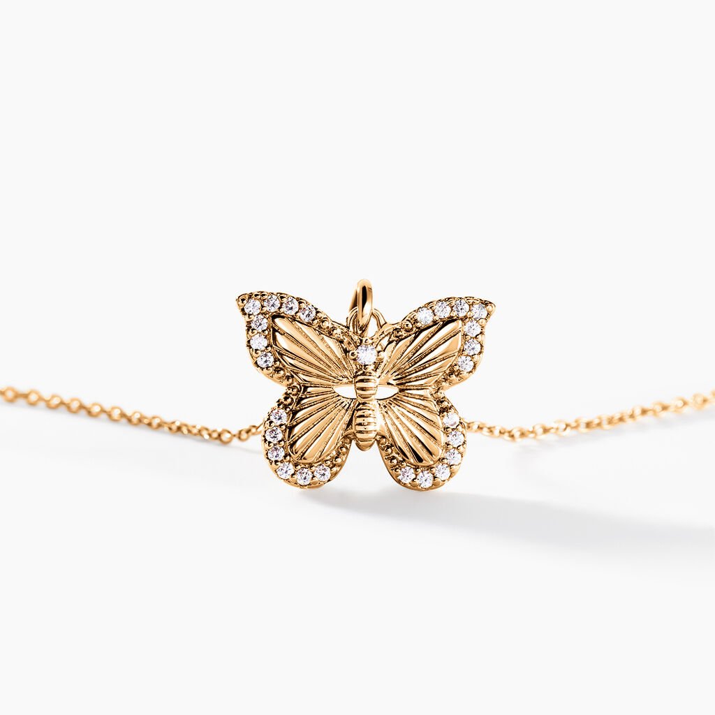 Collier Dixie Plaqué Or Doré Oxyde De Zirconium - Colliers Femme | Histoire d’Or