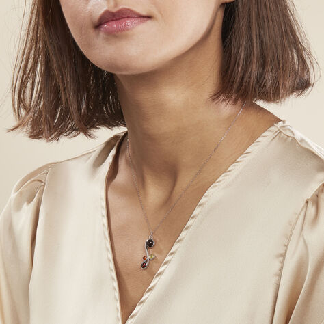 Collier Rislane Argent Blanc Ambre - Colliers fantaisie Femme | Histoire d’Or