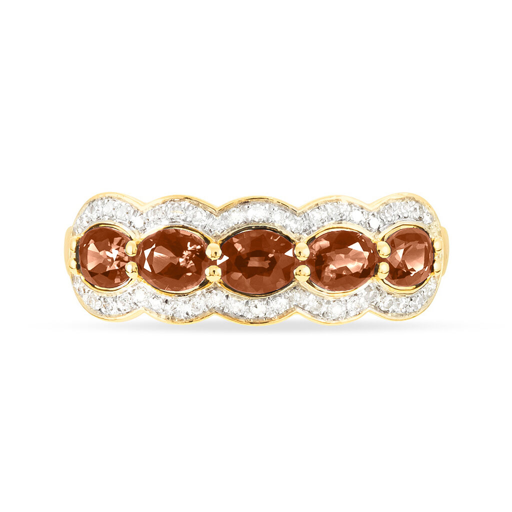 Bague Margaux Or Jaune Morganite Et Diamant - Bagues avec pierre Femme | Histoire d’Or