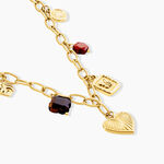 Collier Bohemia Acier Jaune Oeil De Tigre Pierre De Synthese - Colliers fantaisie Femme | Histoire d&rsquo;Or