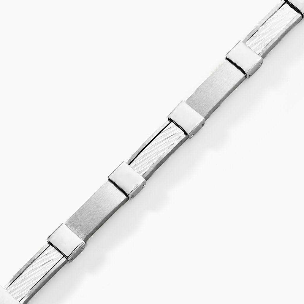 Bracelet Jack Acier Blanc - Bracelets Homme | Histoire d’Or