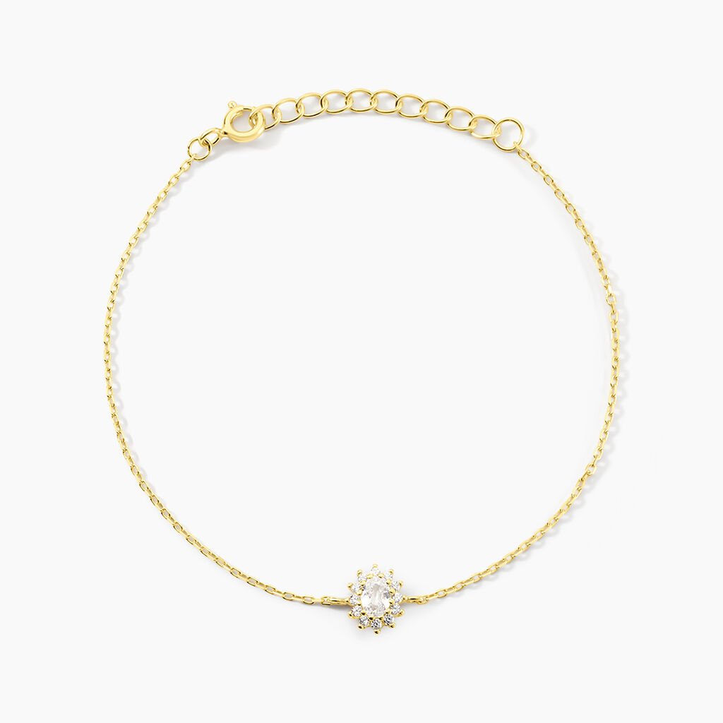 Bracelet Oliviane Argent Jaune Oxyde De Zirconium - Bracelets Femme | Histoire d&rsquo;Or