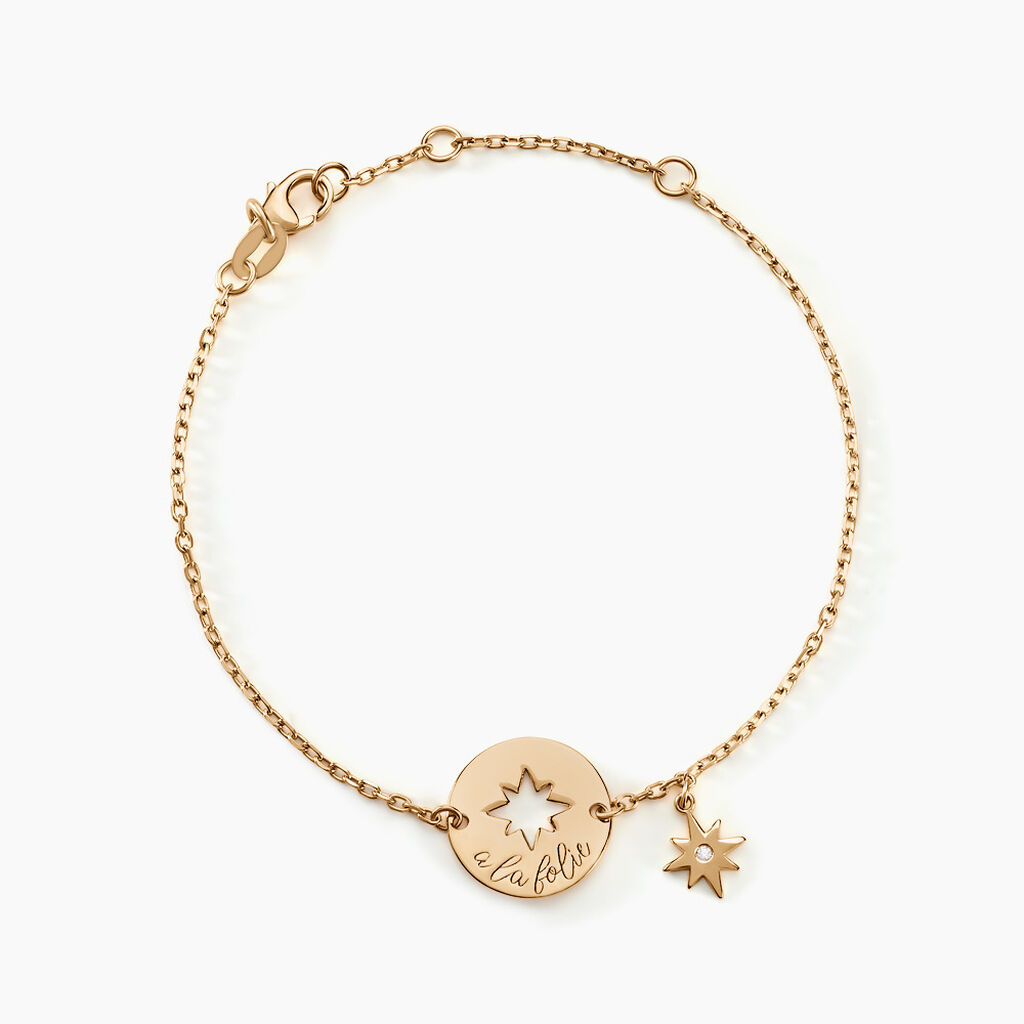 Bracelet Edythe Plaqué Or Jaune Oxyde De Zirconium - Bracelets Femme | Histoire d’Or