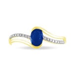 Bague Anja Or Jaune Saphir Et Diamant - Bagues solitaires Femme | Histoire d&rsquo;Or