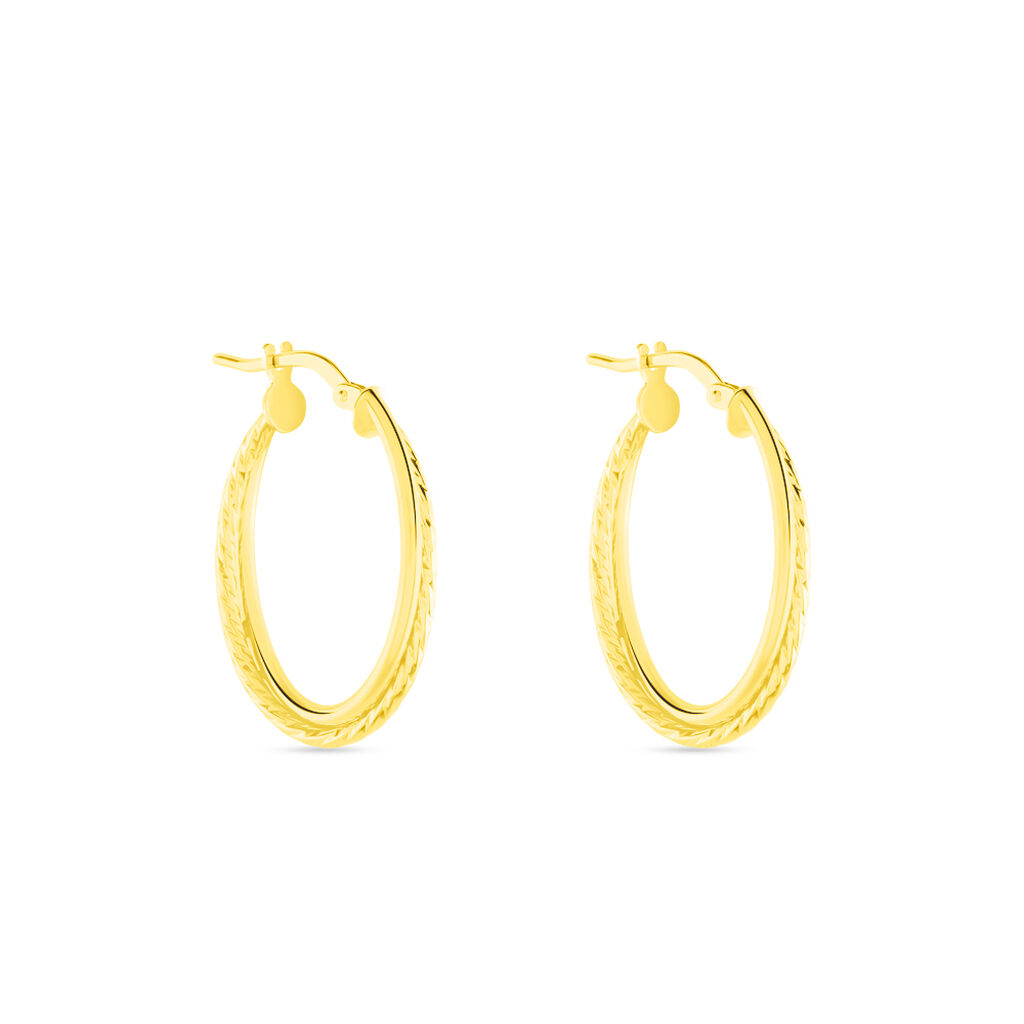 Créoles Maelia Or Jaune - Boucles d'oreilles créoles Femme | Histoire d’Or