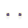 Boucles D'oreilles Puces Doreen Carre Or Jaune Oxyde De Zirconium