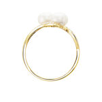 Bague Loeva Or Jaune Perle De Culture Et Oxyde De Zirconium - Bagues avec pierre Femme | Histoire d&rsquo;Or