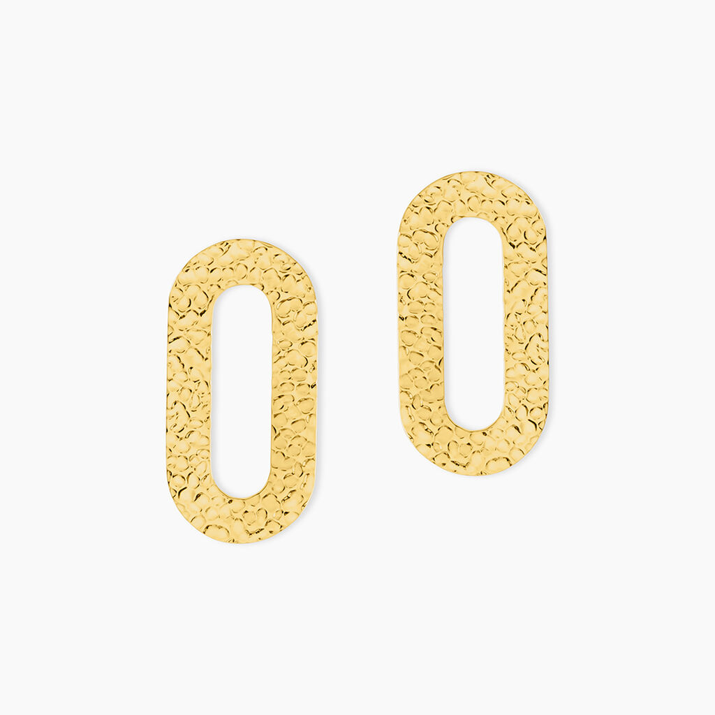 Boucles D'oreilles Puces Oren Acier Dor&eacute; - Boucles d'oreilles fantaisie Femme | Histoire d&rsquo;Or