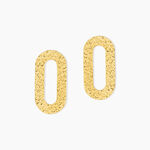 Boucles D'oreilles Puces Oren Acier Dor&eacute; - Boucles d'oreilles fantaisie Femme | Histoire d&rsquo;Or