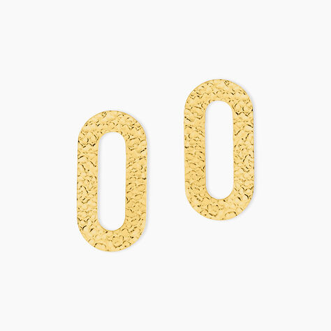 Boucles D'oreilles Puces Oren Acier Dor&eacute; - Boucles d'oreilles fantaisie Femme | Histoire d&rsquo;Or