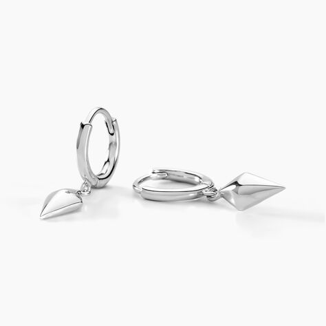 Créoles Arla Argent Blanc - Boucles d'oreilles créoles Femme | Histoire d’Or