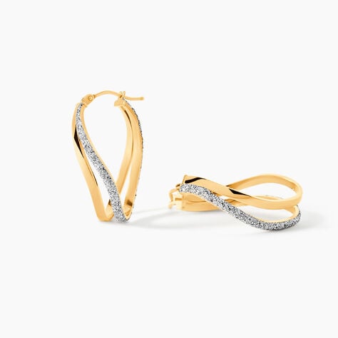 Cr&eacute;oles Ianis Or Bicolore - Boucles d'oreilles cr&eacute;oles Femme | Histoire d&rsquo;Or
