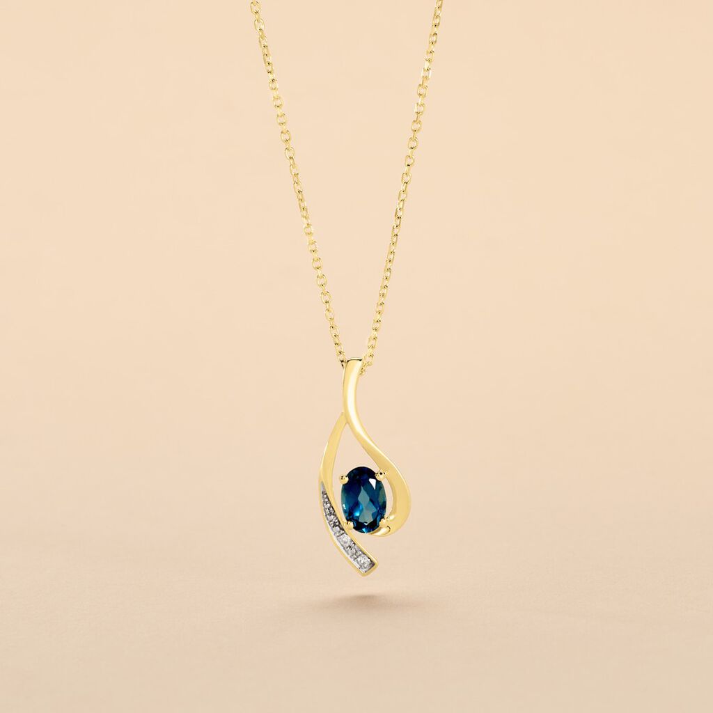 Collier Or Jaune Sagesse Topaze Oxydes De Zirconium - Colliers Femme | Histoire d’Or