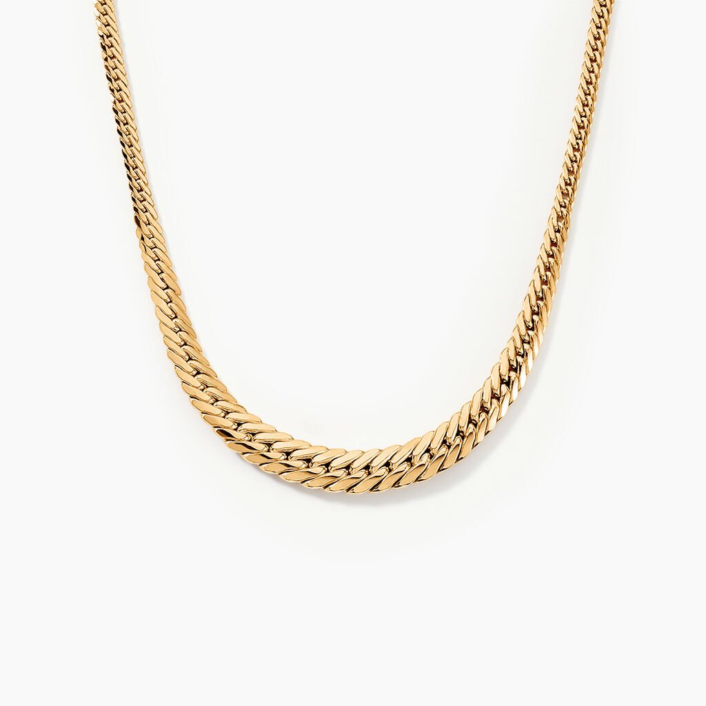 Collier Or Jaune Izel Maille Anglaise - Chaines Femme | Histoire d&rsquo;Or