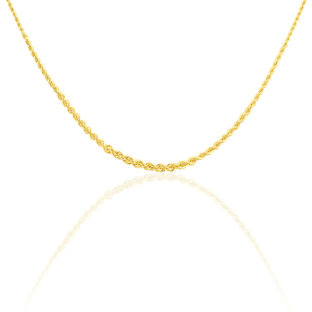 Collier Jerry Danilo Maille Corde Or Jaune - Chaines Femme | Histoire d&rsquo;Or