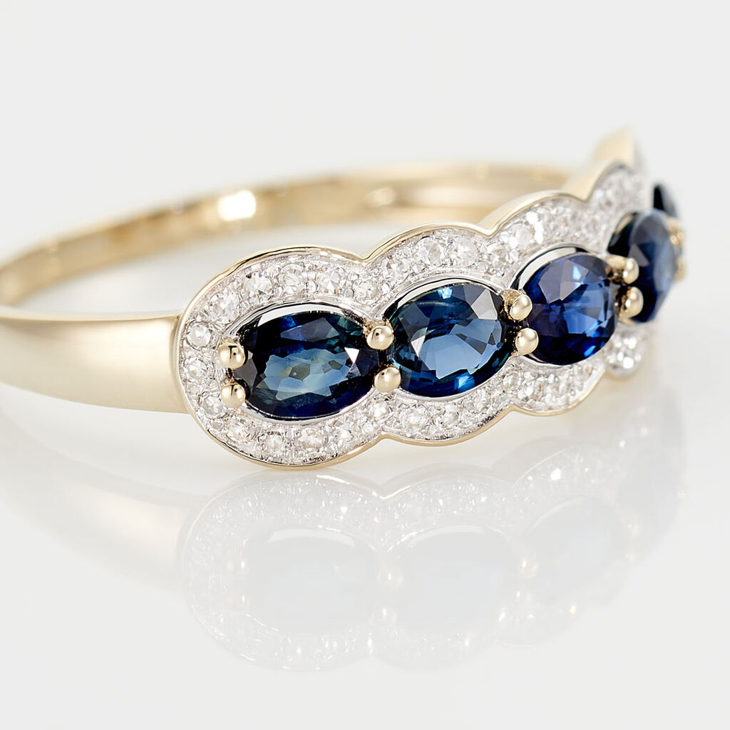 Bague Margaux Or Jaune Saphir Et Diamant - Bagues avec pierre Femme | Histoire d’Or