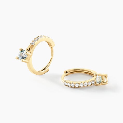 Cr&eacute;oles Grazyna Or Jaune Topaze Oxyde De Zirconium - Boucles d'oreilles cr&eacute;oles Femme | Histoire d&rsquo;Or