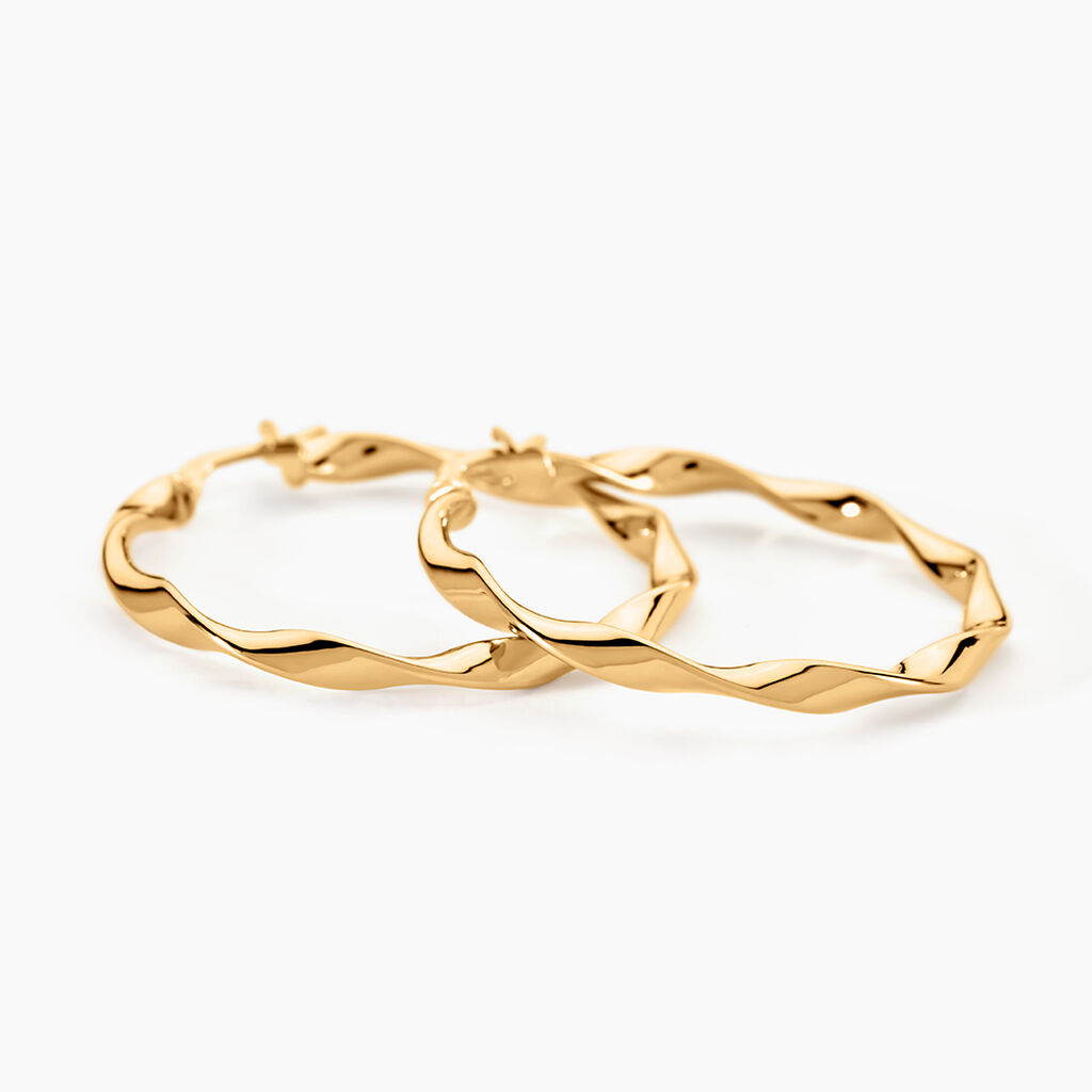 Cr&eacute;oles Falbala Or Jaune - Boucles d'oreilles cr&eacute;oles Femme | Histoire d&rsquo;Or