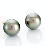 Boucles D'oreilles Puces Alper Or Jaune Perle De Culture De Tahiti - Clous d'oreilles Femme | Histoire d&rsquo;Or