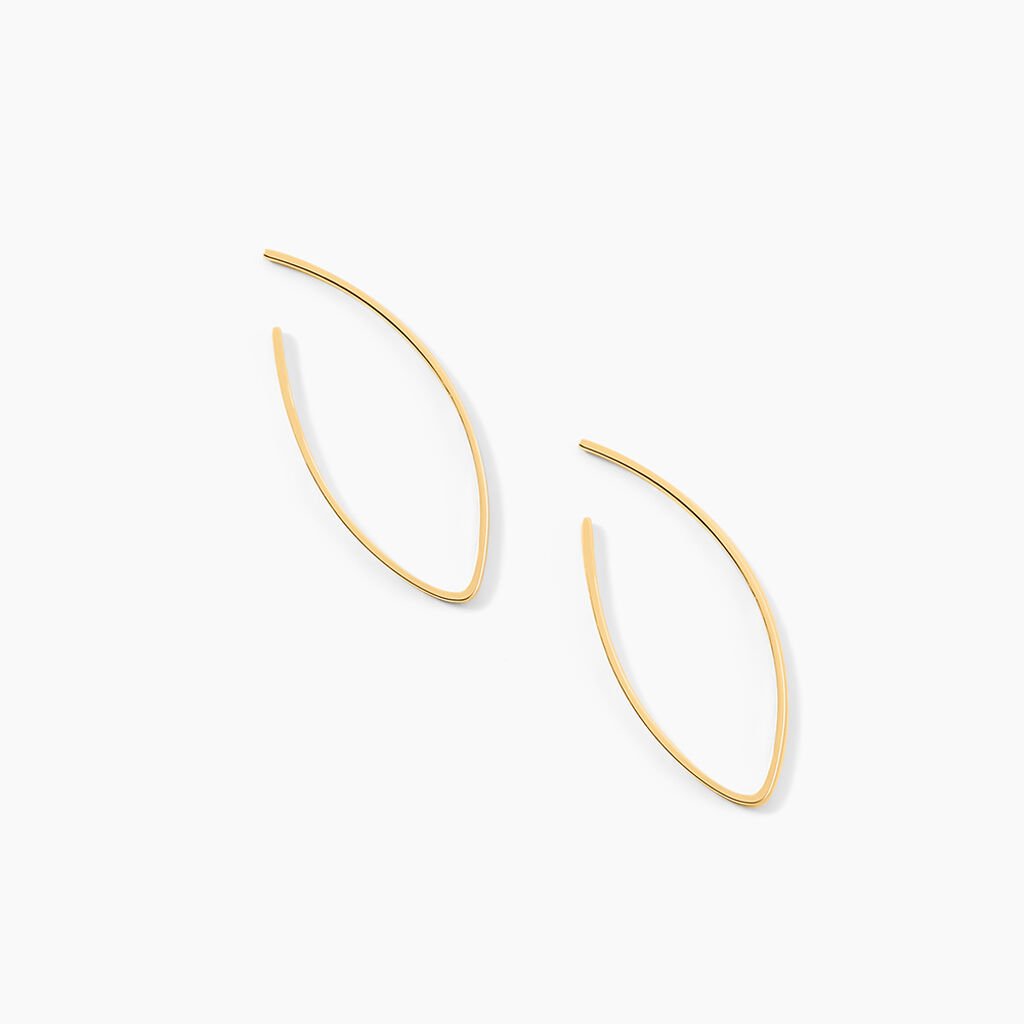 Cr&eacute;oles Helle Amande Or Jaune - Boucles d'oreilles cr&eacute;oles Femme | Histoire d&rsquo;Or