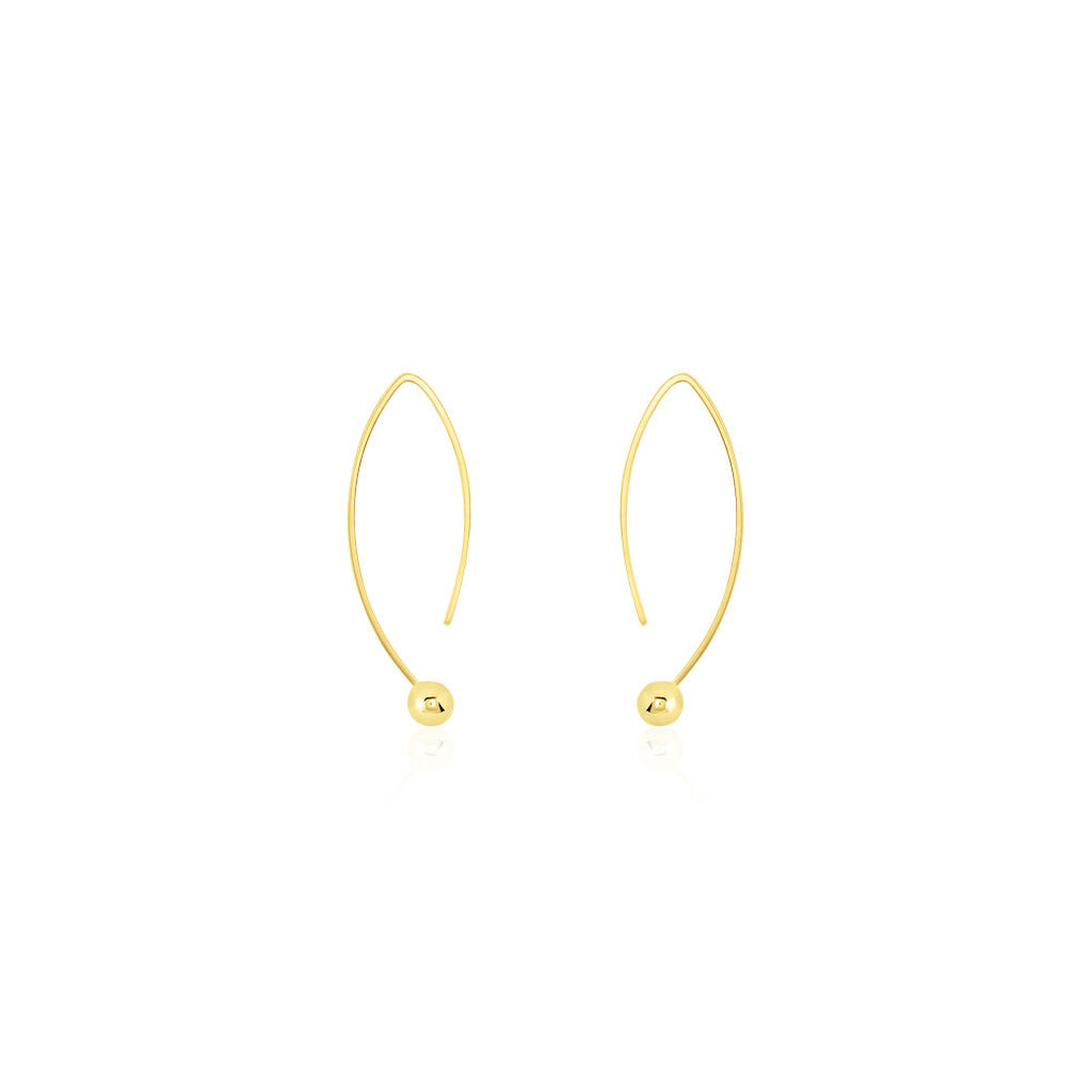 Cr&eacute;oles Helle Amande Or Jaune - Boucles d'oreilles cr&eacute;oles Femme | Histoire d&rsquo;Or