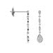 Boucles D'oreilles Pendantes Unice Or Blanc Diamant - Boucles d'oreilles pendantes Femme | Histoire d&rsquo;Or