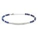 Bracelet Identité Acier Blanc Boules Sebastino Lapis Lazuli - Gourmettes Homme | Histoire d’Or