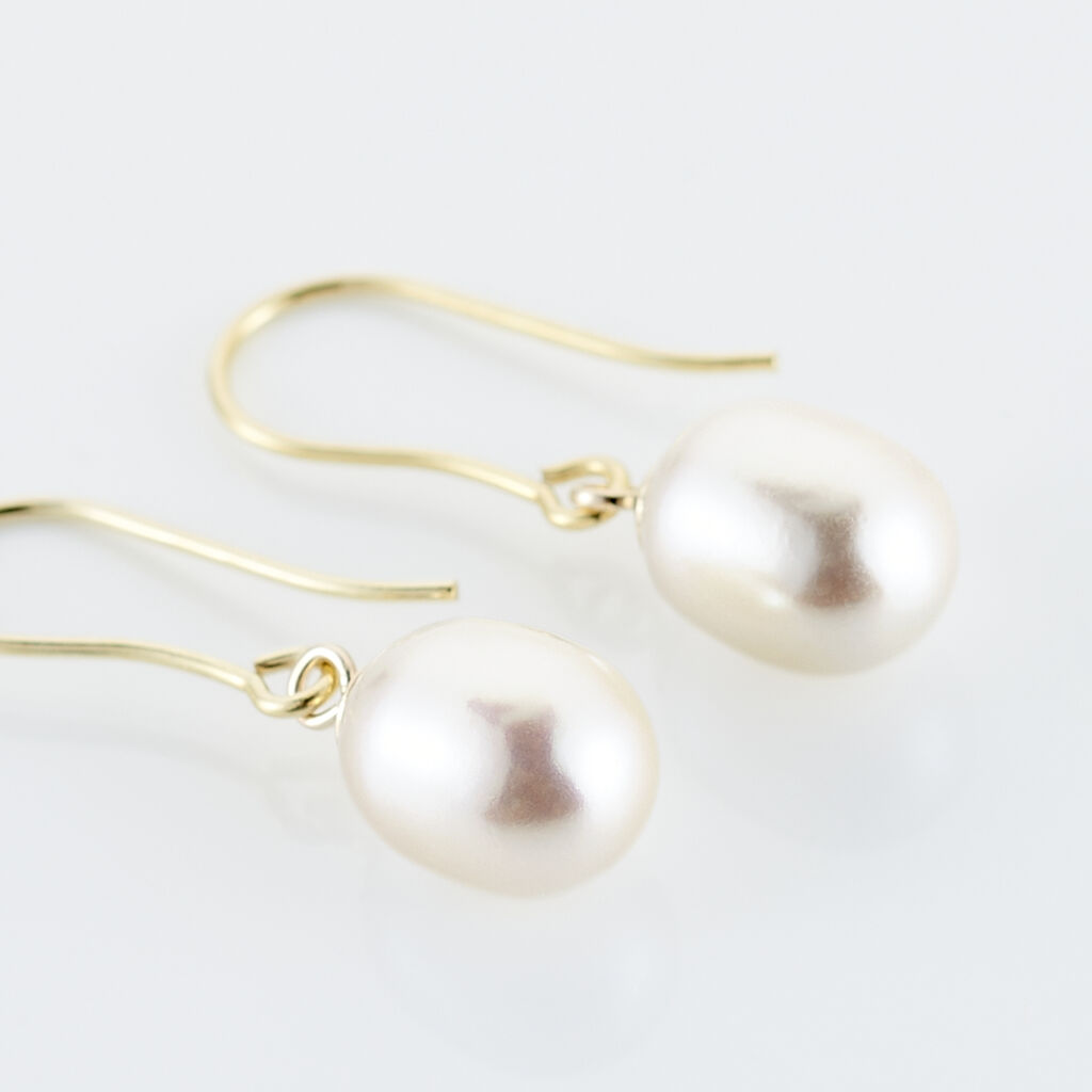 Boucles D'oreilles Pendantes Baroque Or Jaune Perle De Culture - Boucles d'oreilles pendantes Femme | Histoire d&rsquo;Or