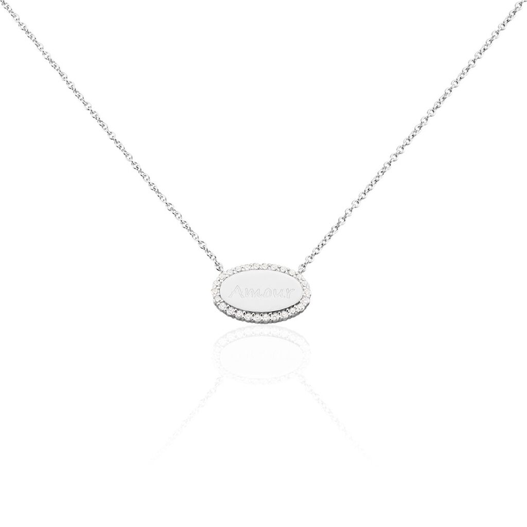 Collier Argent Blanc Ankur Oxydes De Zirconium - Colliers fantaisie Femme | Histoire d&rsquo;Or